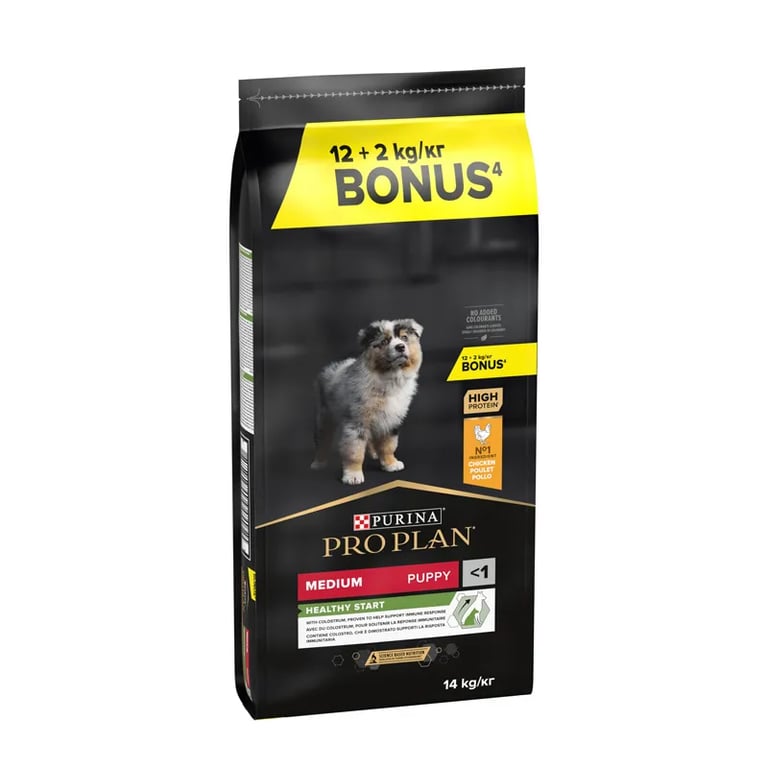 Hund Puppy Medium Optistart Huhn