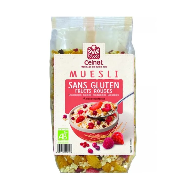 Muesli Sem Glúten Frutos Vermelhos Bio