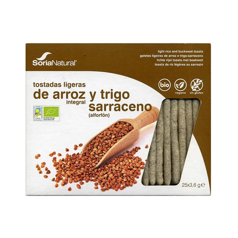 Torradas Leves Arroz Integral e Trigo Sarraceno Bio