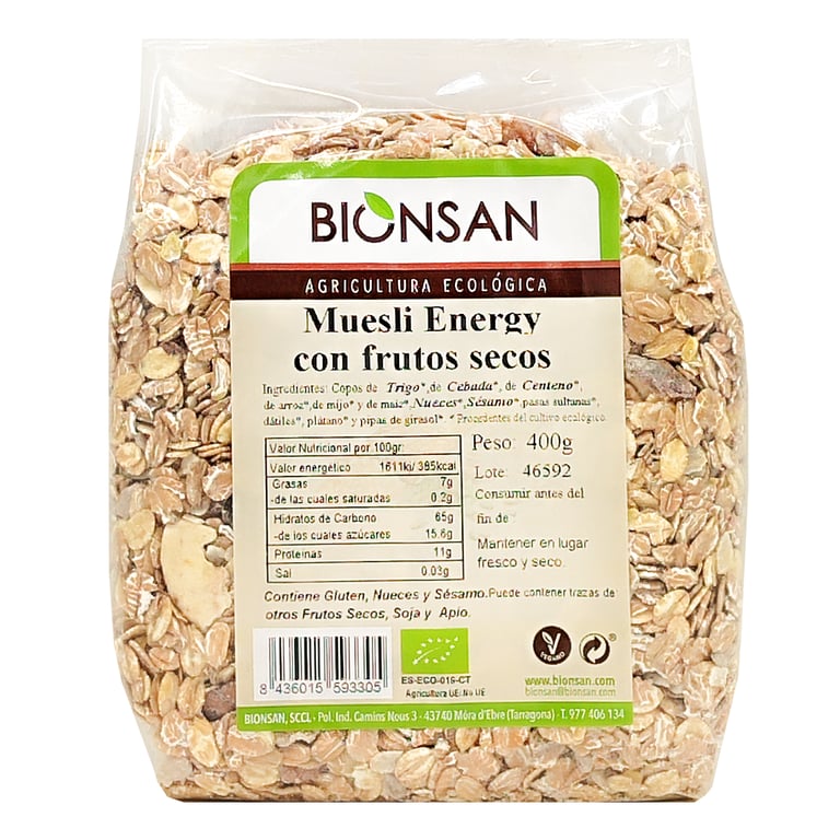 Muesli Energy aux Fruits Secs Bio