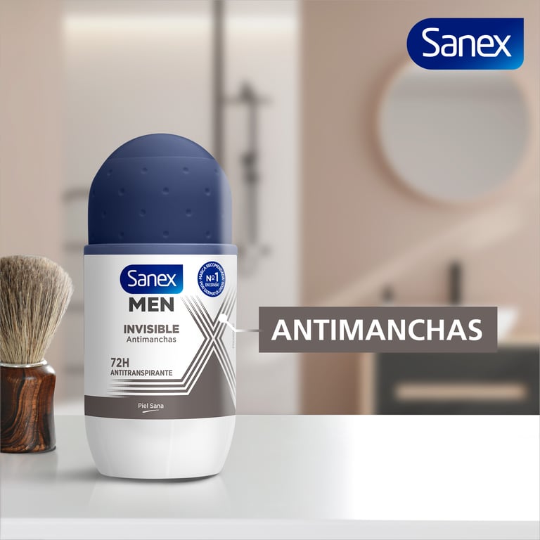 Männer Unsichtbarer Anti-Flecken 72 h Deodorant Roll-on 50 ml von Sanex
