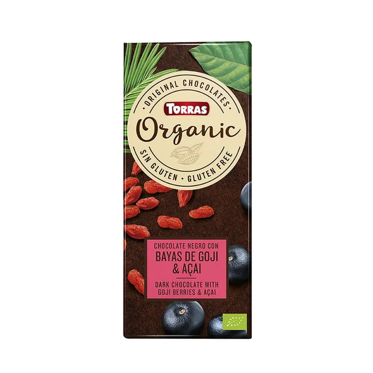 Chocolate Negro Con Bayas De Goji Y Acai Bio
