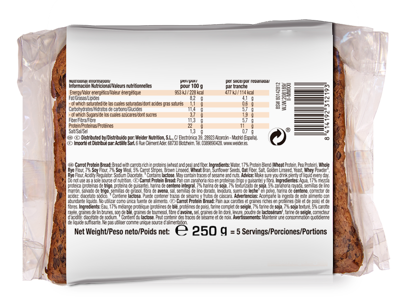 Carrot Protein Bread 250g von Weider