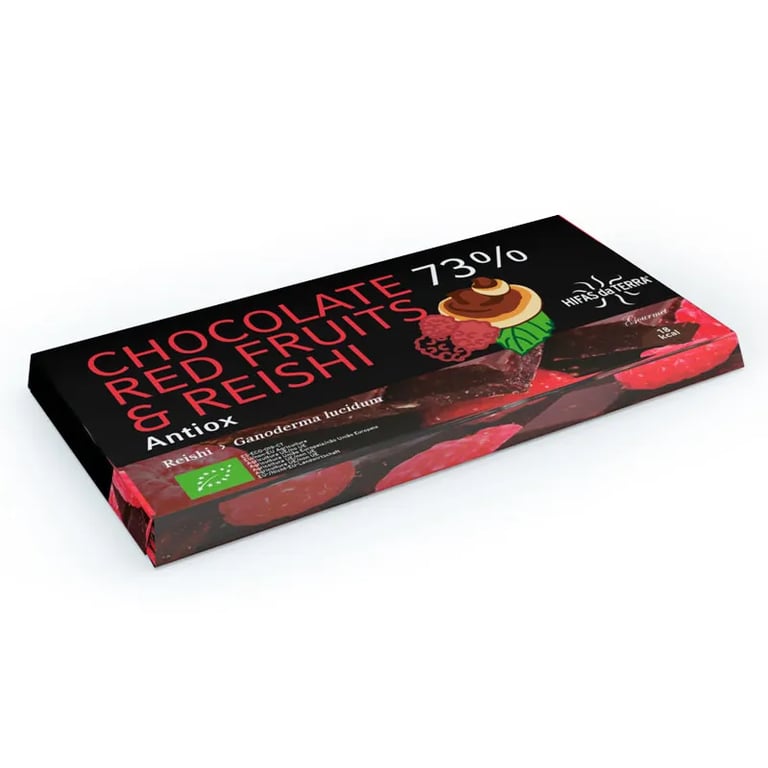 CIOCCOLATO 73% FRUTTI ROSSI E REISHI BIO