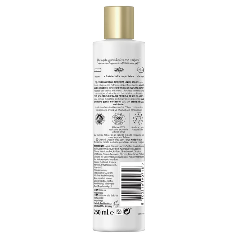Pro-V Miracles Shampooing Croissance Avec Force 250 ml de Pantene