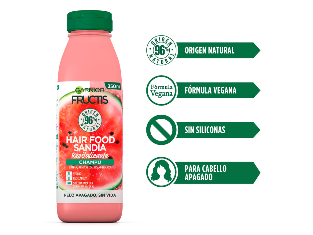 Fructis Hair Food Pastèque Shampooing Revitalisant 350 ml de Fructis - imagen 7 de 12
