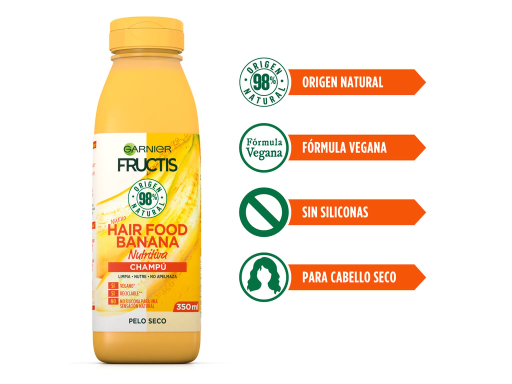Fructis Hair Food Banana Shampoo Ultra Nutriente 350 ml di Garnier - imagen 7 de 12