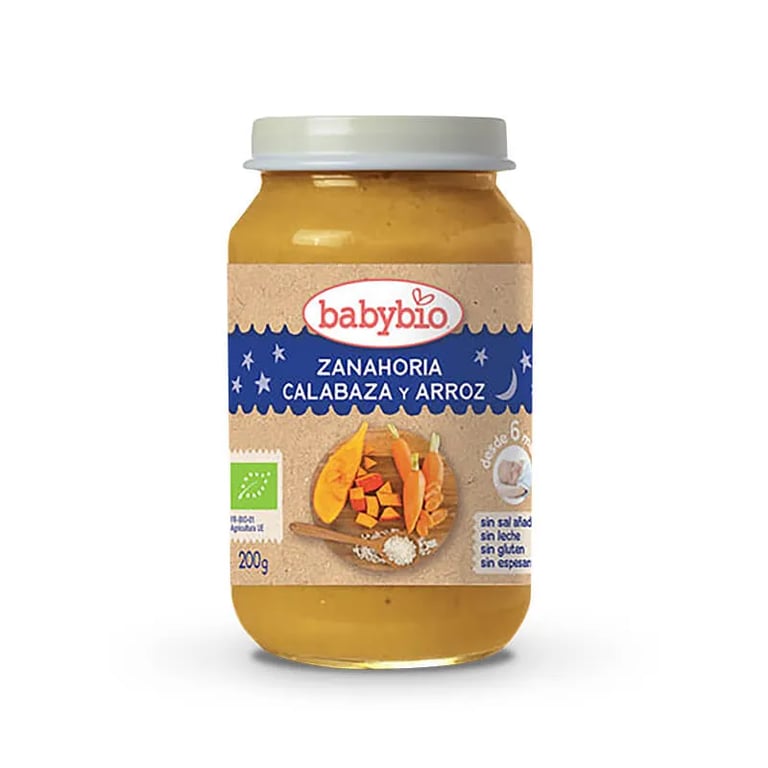 BABYBIO POTITO BUENAS NOCHES ZANAHORIA, CALABAZA Y ARROZ
