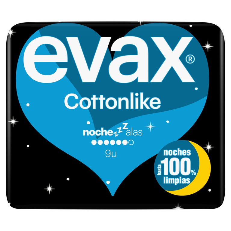 Evax Cottonlike Ailettes Nuit 9 Unités de Evax