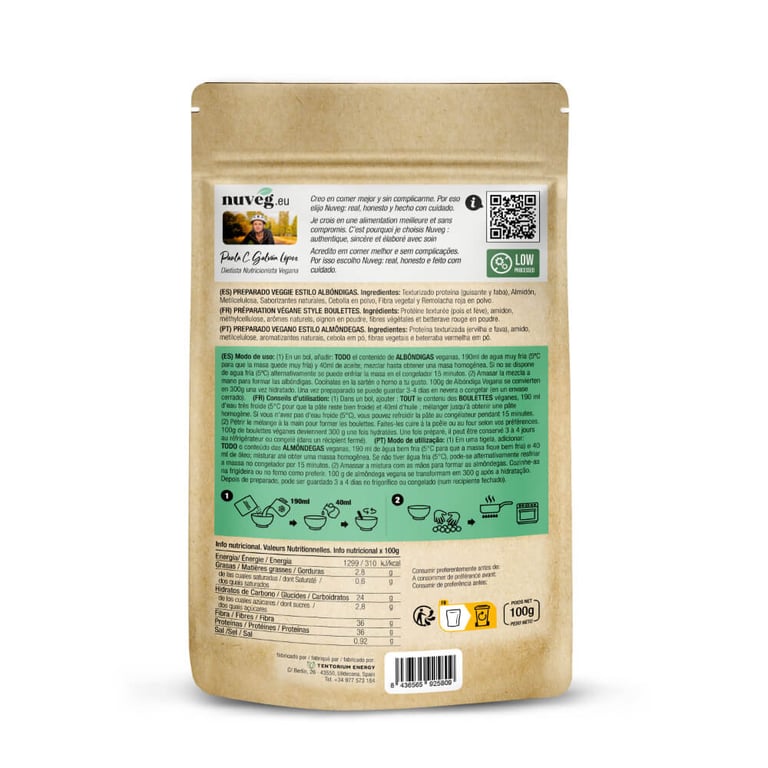 Albóndigas Veganas 100g de Nuveg