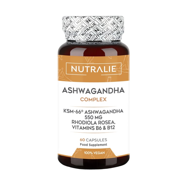 Ashwagandha KSM-66 + Rodiola + B6 + B12 Ansiedad
