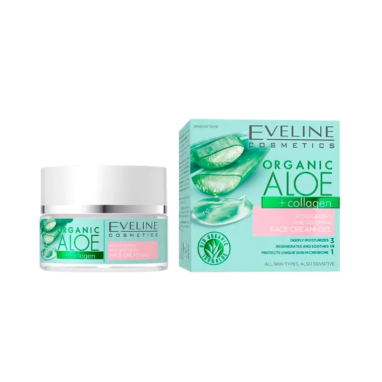 Organic Aloe + Collagen Gel Crème Hydratante Visage
