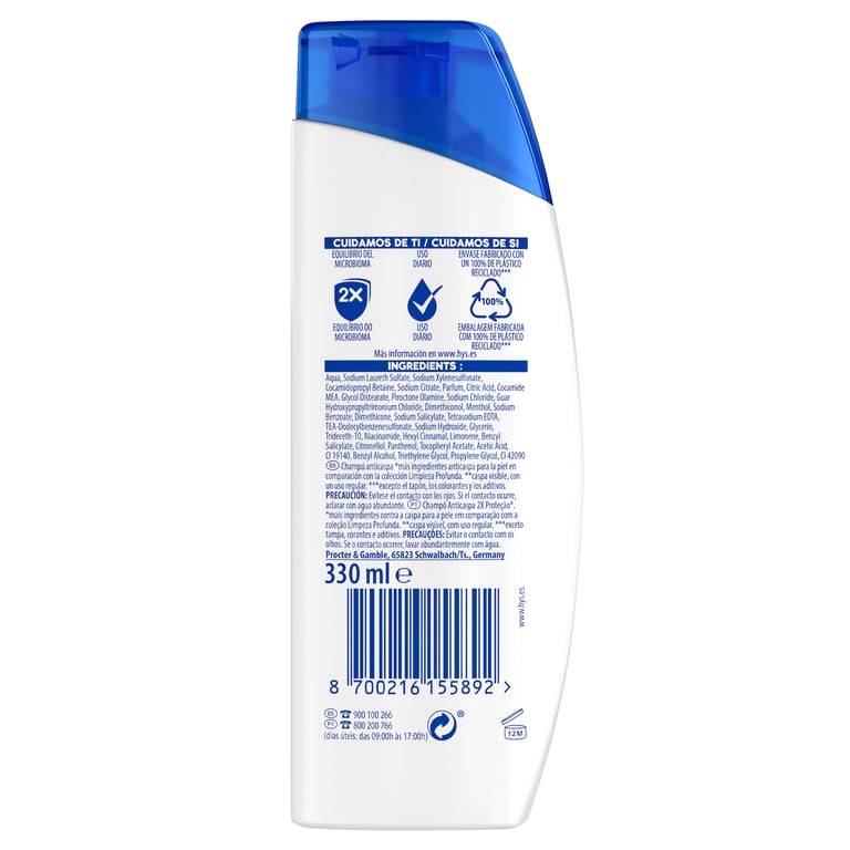 H&S Citrus Fresh Shampooing Antipelliculaire 330 ml de Head & Shoulders