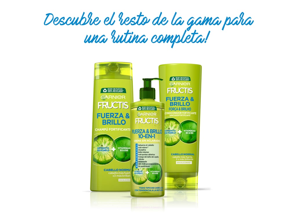 Fructis Fuerza & Brillo Champú 360 ml de Garnier