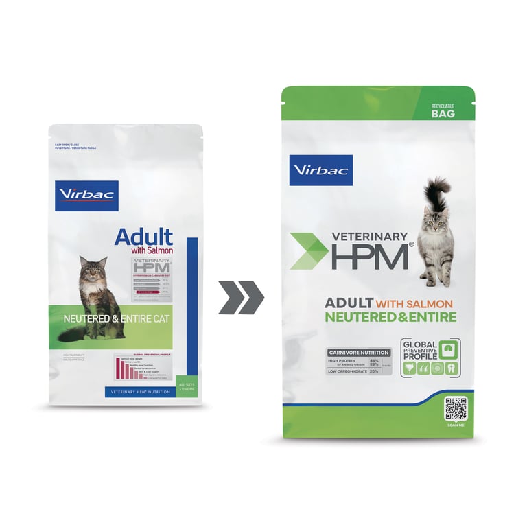 Pienso Hpm Adulto Neutered y Entire Cat Con Salmón 7 Kg