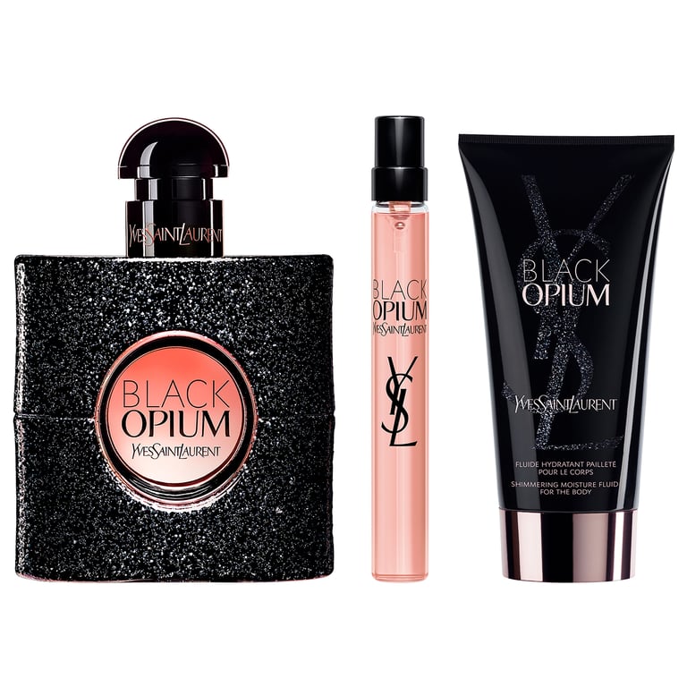 Black Opium EDP 50 ml + EDP 10 ml + Lozione Corporea 50 ml di Yves Saint Laurent