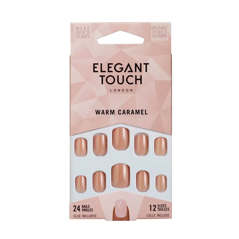 Core Colour Nails With Glue Squoval #Warm Caramel