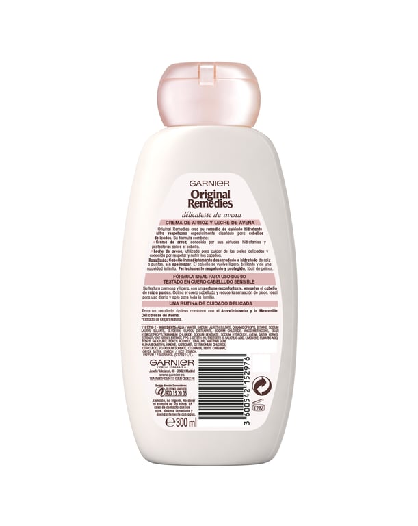 Original Remedies Shampoo Delicatezza d’Avena 300 ml di Garnier - imagen 6 de 12
