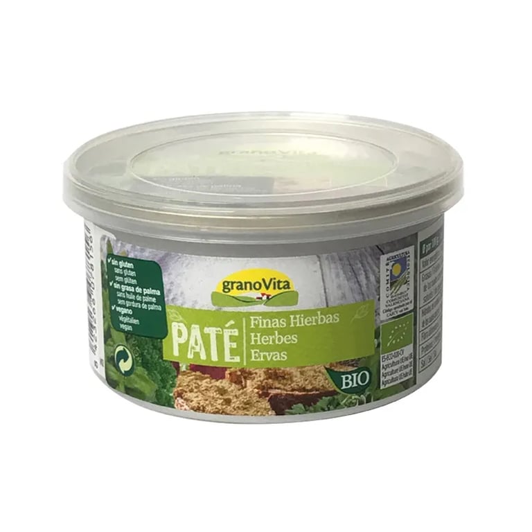 Paté Finas Hierbas Sin Gluten Bio Vegan