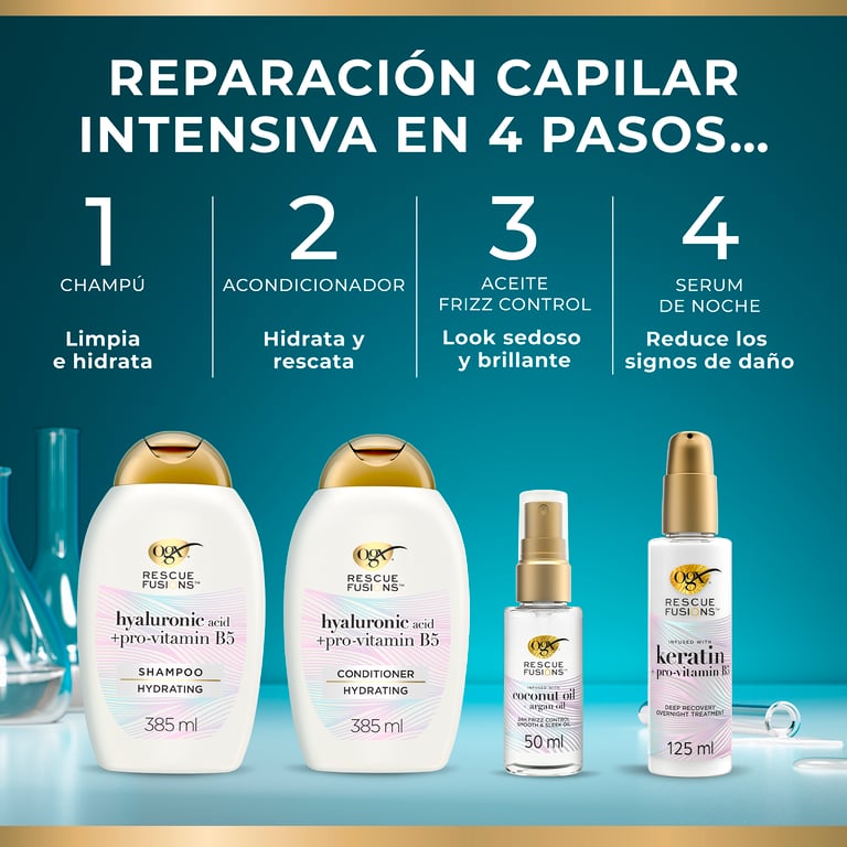 Shampoo Feuchtigkeitsspendend Rescue Fusion 385 ml von OGX