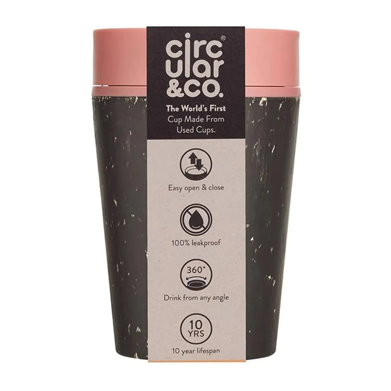 Vaso Circular Cup Negro Rosa