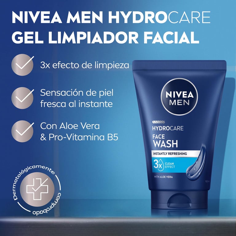 Men Gel Limpiador Facial Hydrocare 100 ml de Nivea