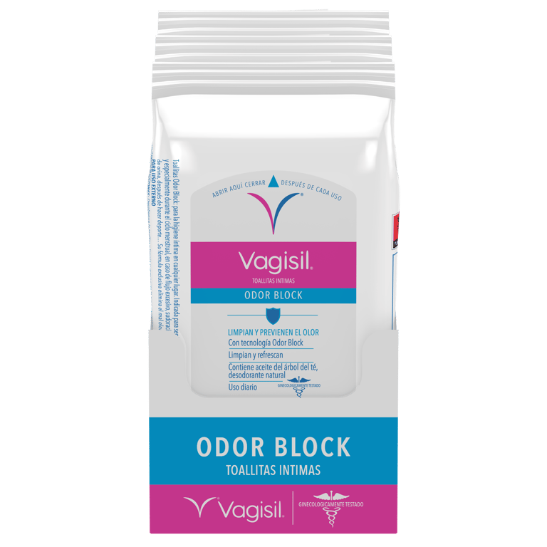 Vagisil Lingettes Odor Block Protection 20 Unités de Vaginesil