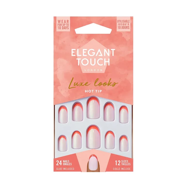 Luxe Looks Nails With Glue Oval Limited Ed #Hot Tip