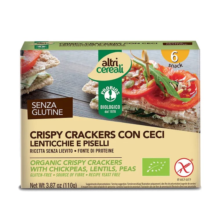 Crispy Crakers Legumbres Sin Gluten Bio