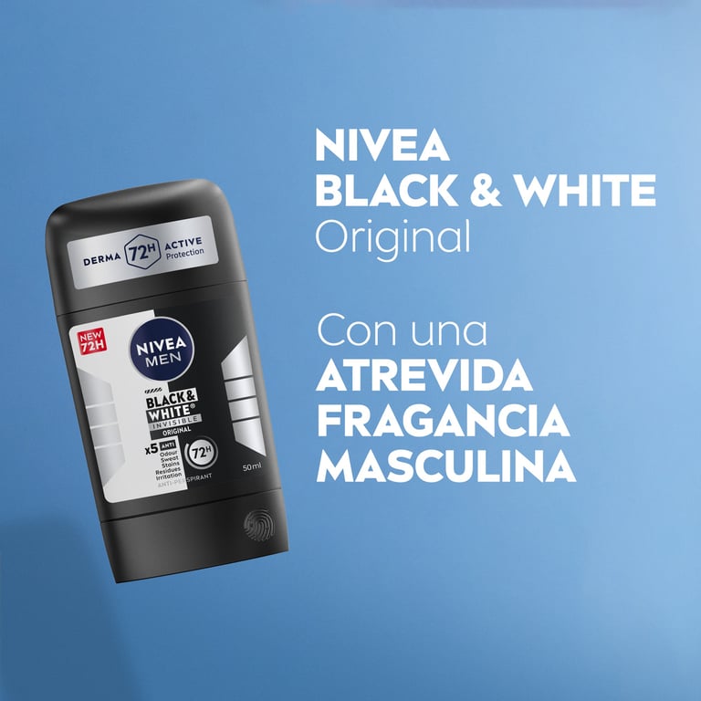 Black & White Invisible Men Desodorante Stick 50 ml de Nivea
