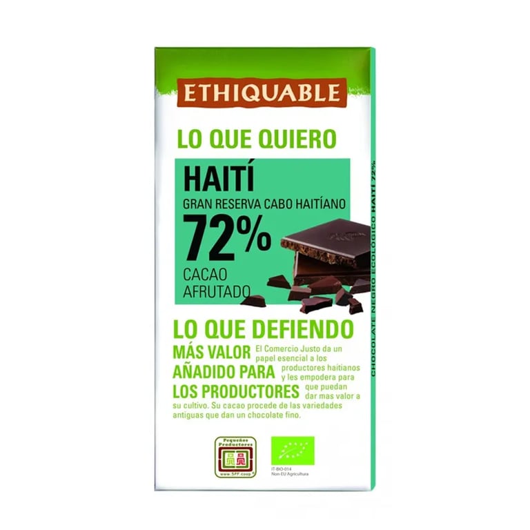 Chocolate Negro Haití 72% Ecológico