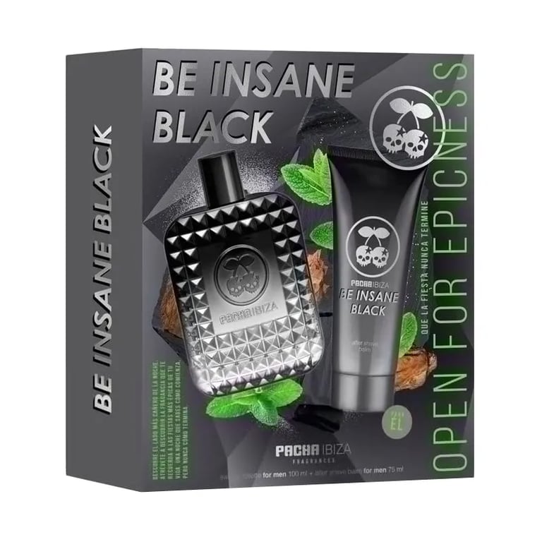 Pacha Ibiza Be Insane Black Him EDT 100 ml + After Shave 75 ml