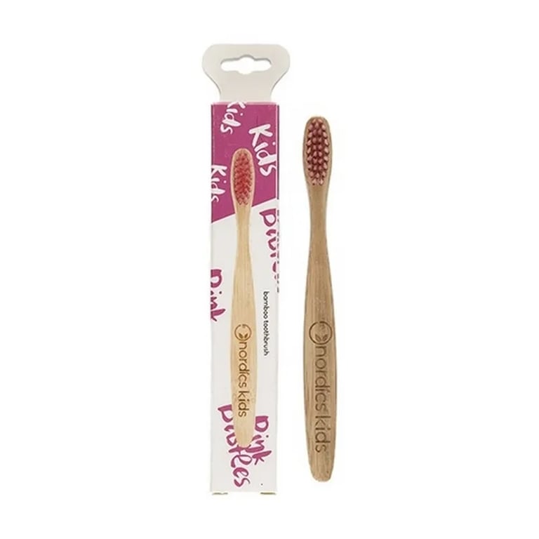 Cepillo Dental Bambú Niños Rosa
