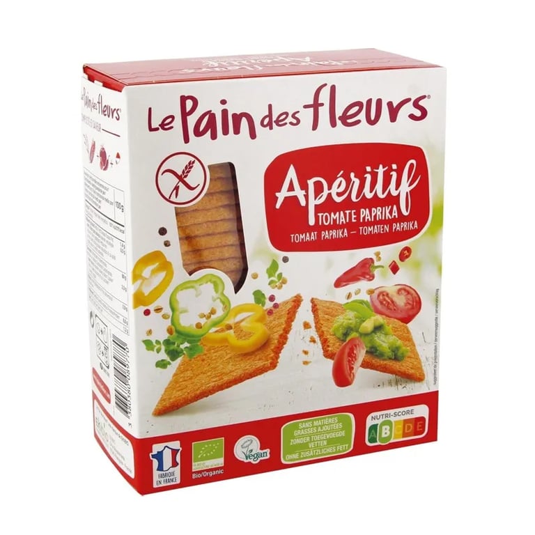 Biscottes Croustillantes Bio Apéritif Tomate Paprika Sans Gluten