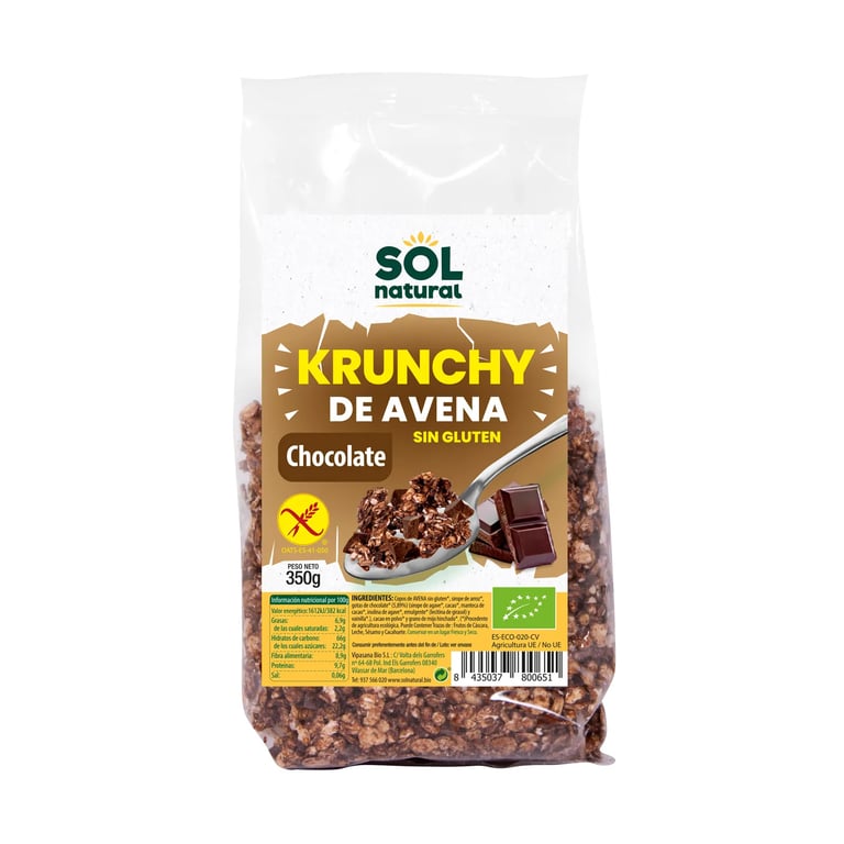 KRUNCHY DE AVENA CON CHOCOLATE BIO