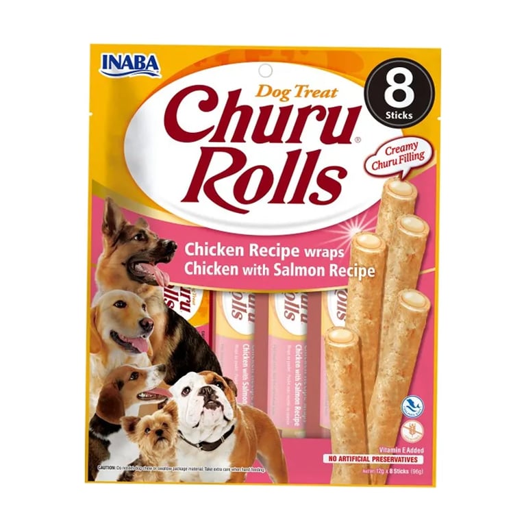 Dog Rolls Hühnerrezept mit Lachs