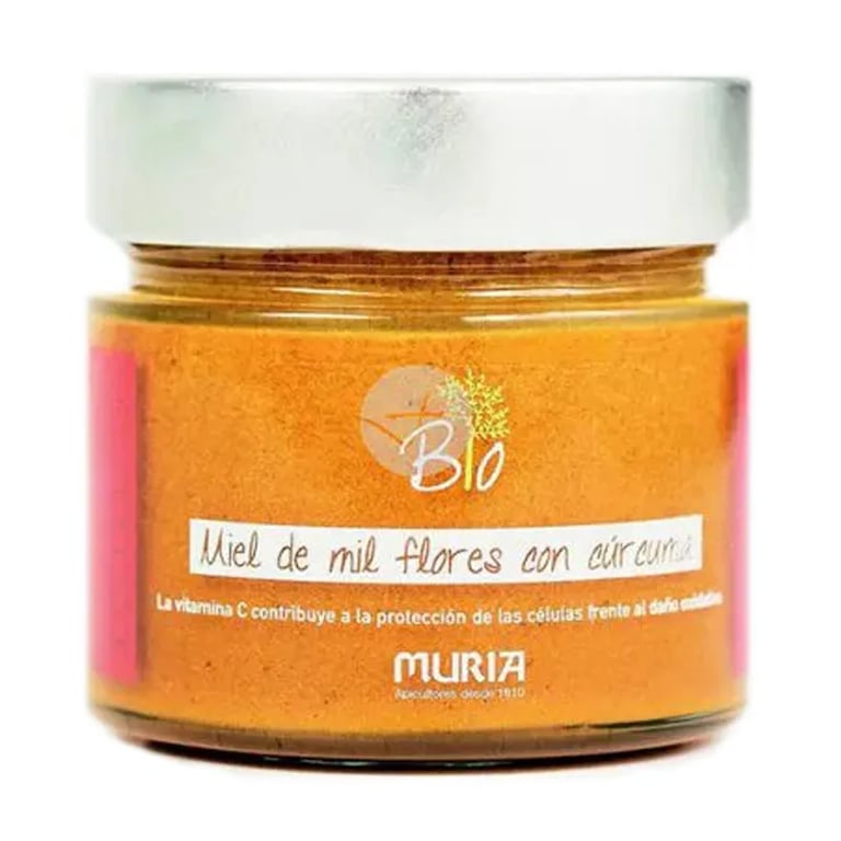 Miel de Fleurs avec du Curcuma en Poudre