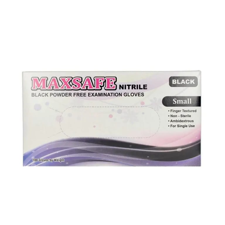 Maxsafe Nitryl Gloves Size S #Black