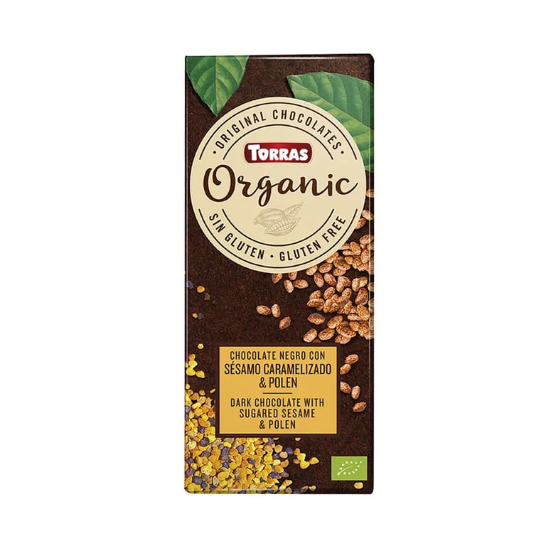 Chocolate Negro Con Sésamo Tostado y Polen Organic