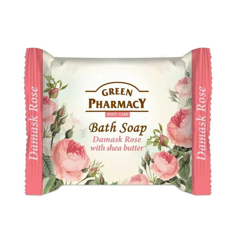 Jabón De Baño En Pastilla Rosa Damasco Con Manteca De Karité