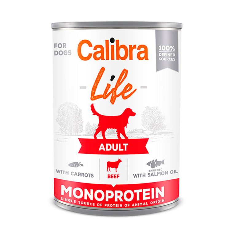 Calibra Dog Life Lata Adult Vitela com Cenouras