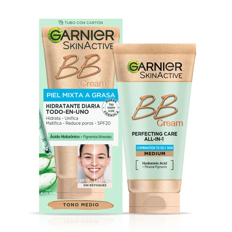 Skin Active BB Cream Pieles Mixtas a Grasas #Medio 50 ml
