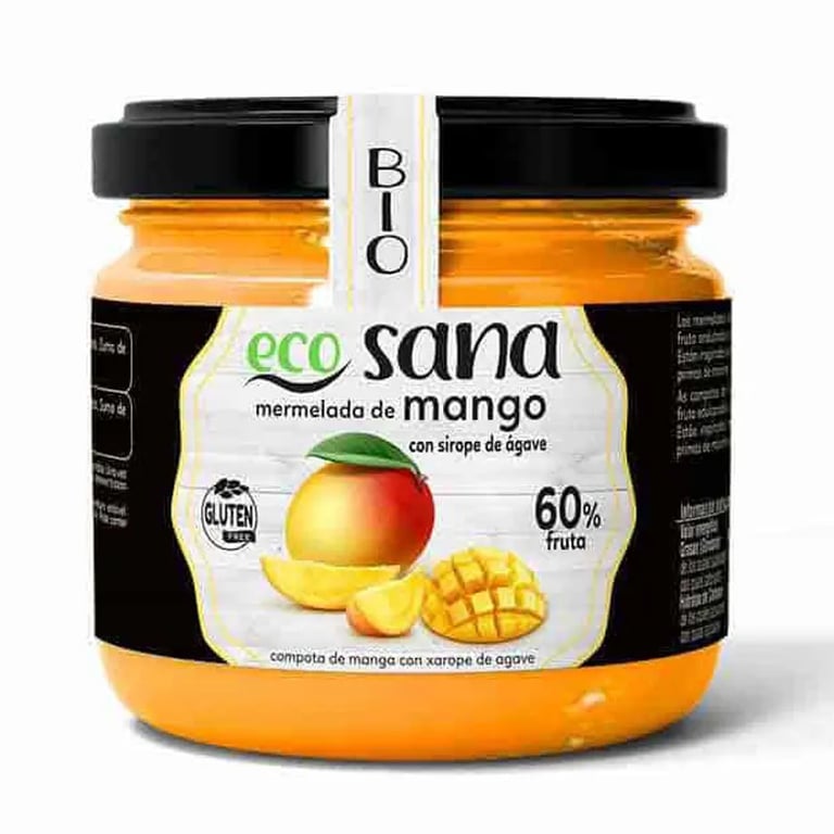 MERMELADA EXTRA DE MANGO CON SIROPE DE ÁGAVE BIO