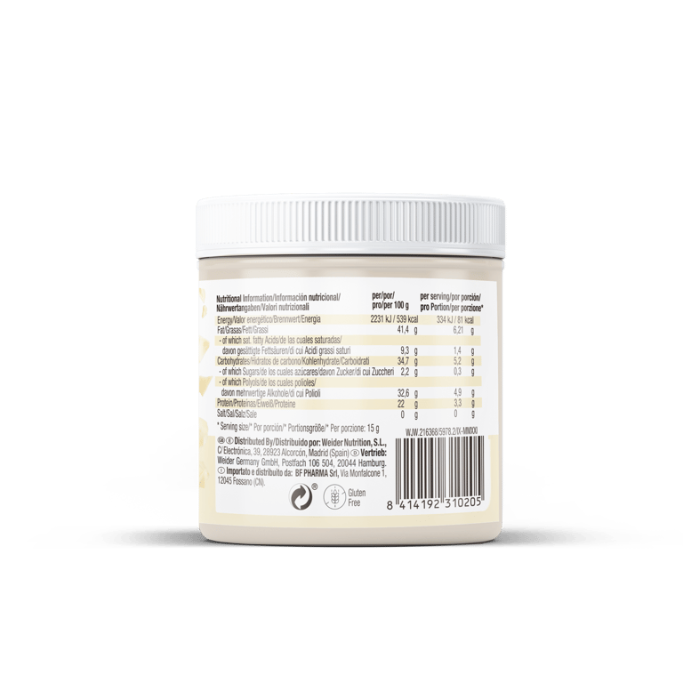 Whey Protein White Spread est une crème hyper-protéinée délicieuse.