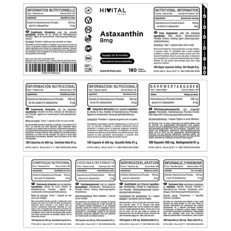Astaxanthin 8 mg - imagen 2 de 2