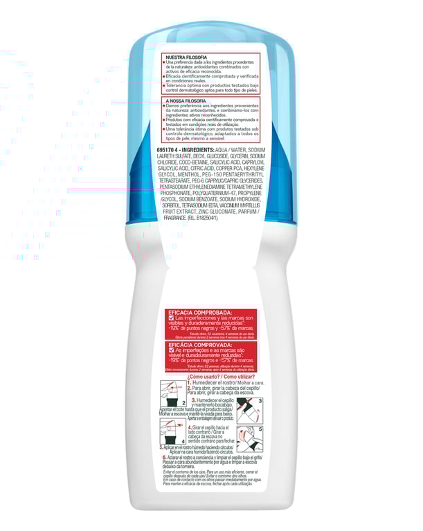 Pure Active Peelingbürste Anti-Unvollkommenheiten 150 ml von Garnier