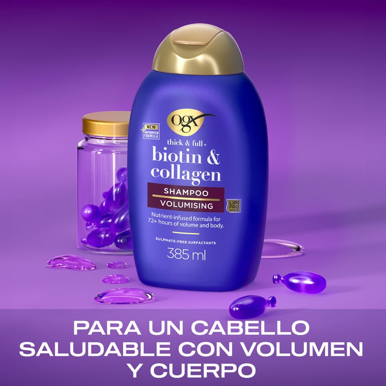 Thick Full + Biotin Collagen Shampoo 385 ml di OGX - imagen 6 de 8