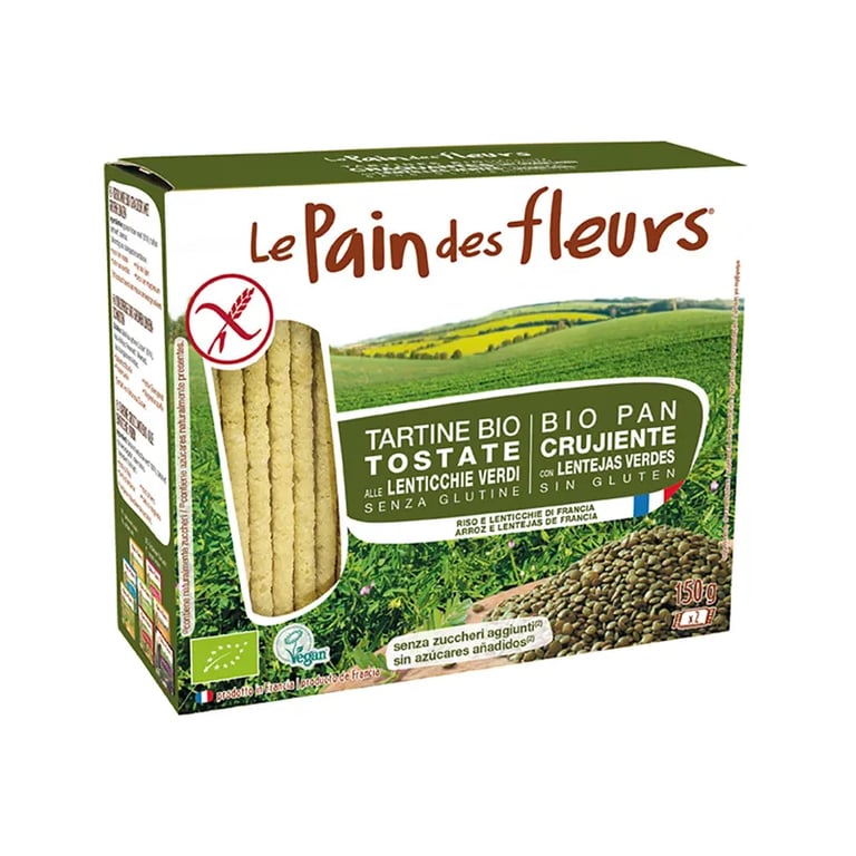 Biscottes Croustillantes Bio Aux Lentilles Vertes Sans Gluten