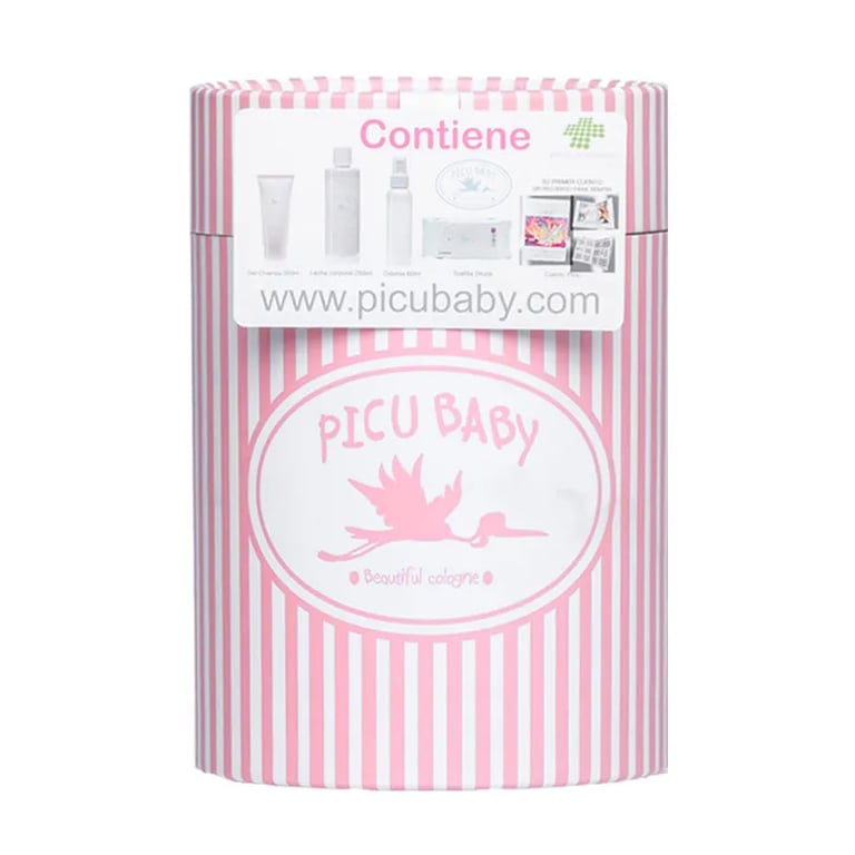 Tambour Cadeau Rose Lingettes +Lotion +Baume +Eau de Cologne +Conte