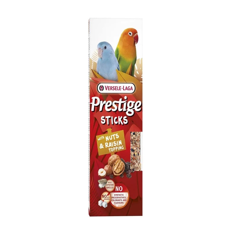 Prestige Sticks Para Papagayos y Periquitos Nueces y Pasas